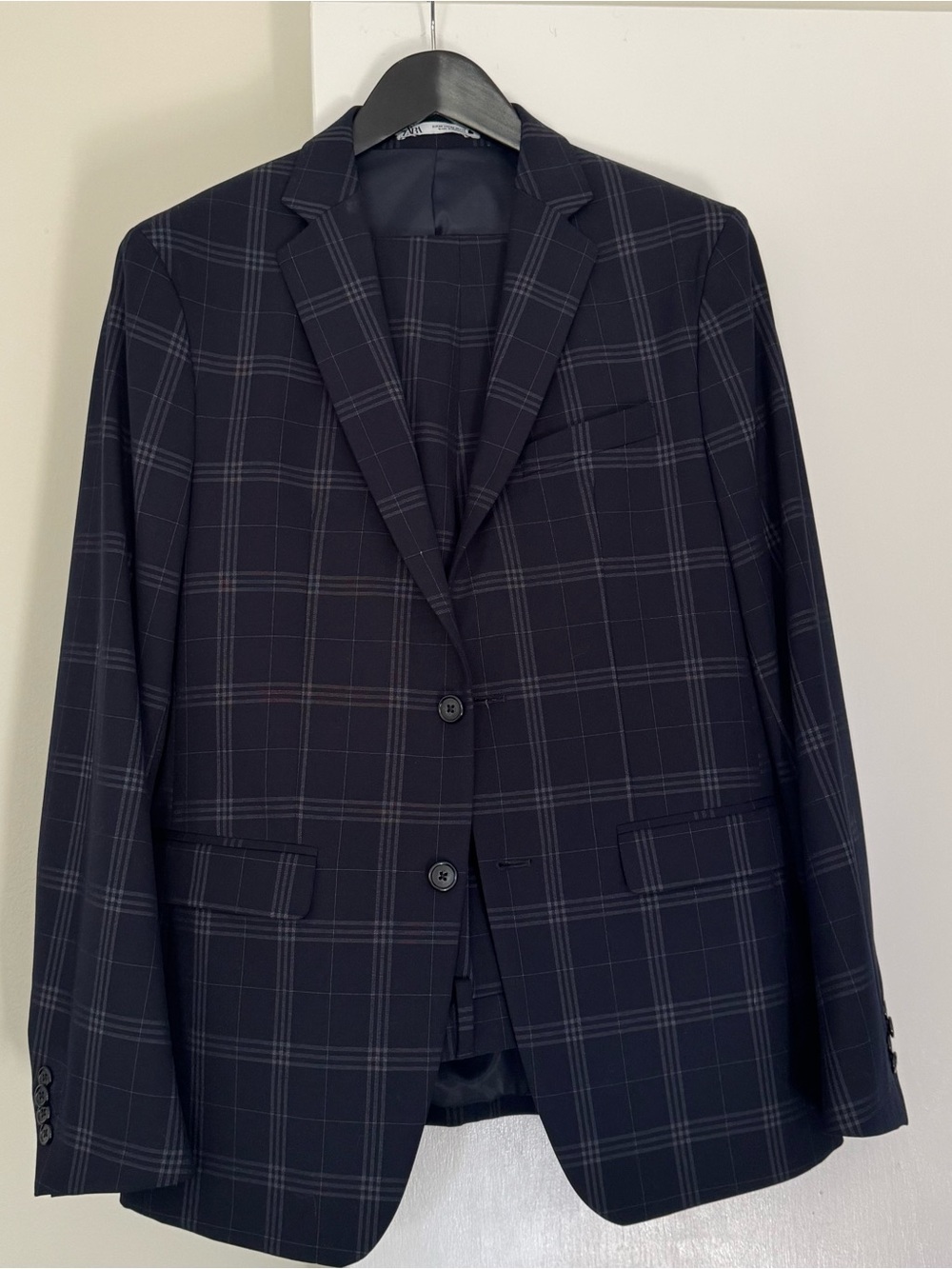 Zara Men's Dark Navy Suit - 42 Blazer & 34 Pants